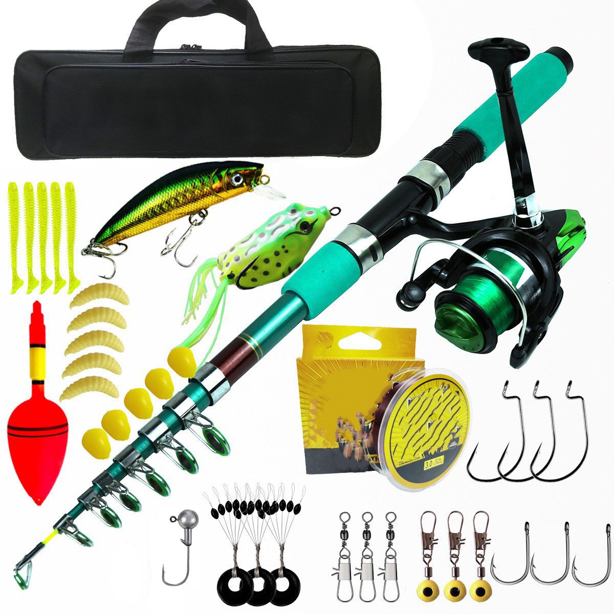 Reel Bag - Caña de Pescar Telescópica Portátil Ultraligera