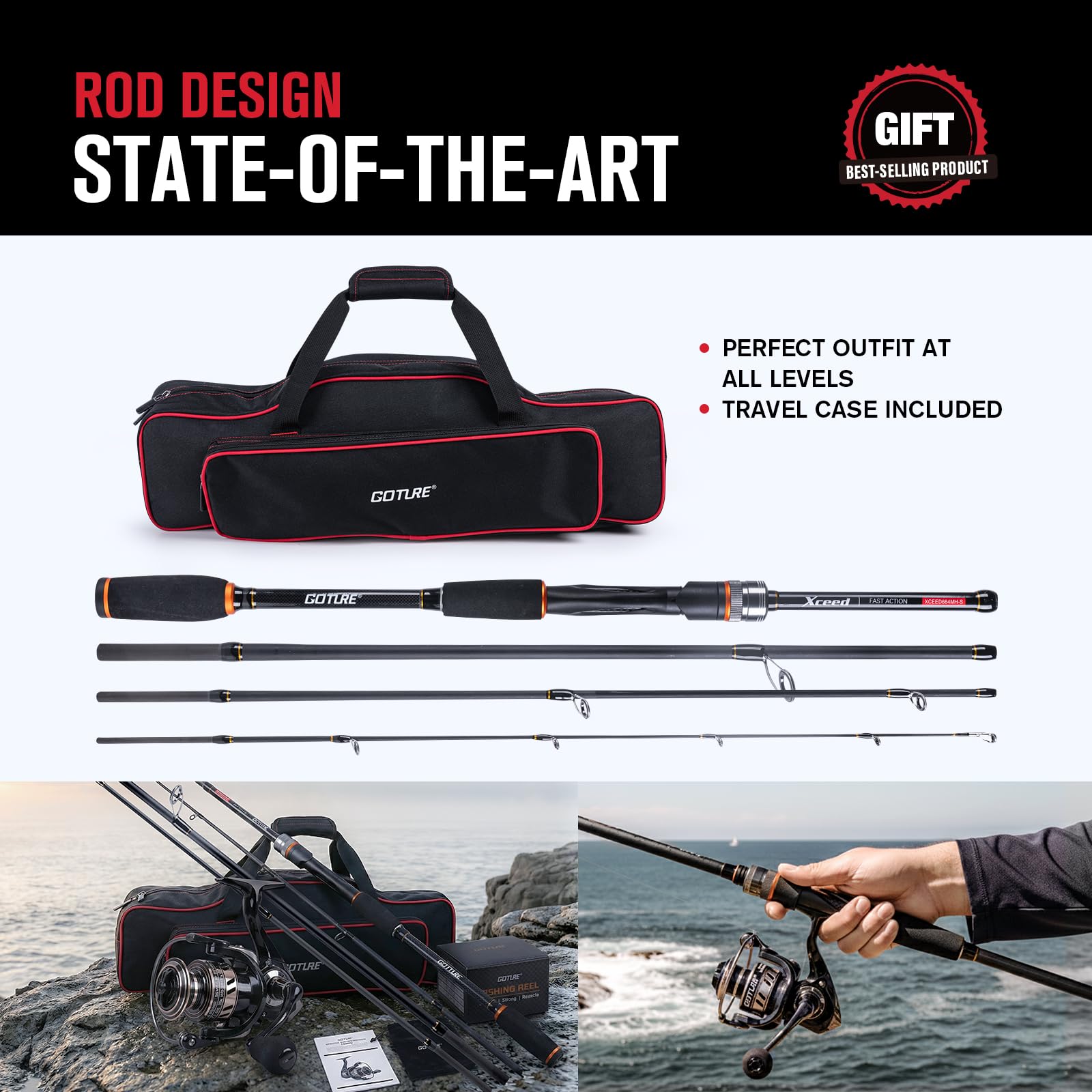 Combo de Caña de Pescar Girato - Reel Bag reseña y precio